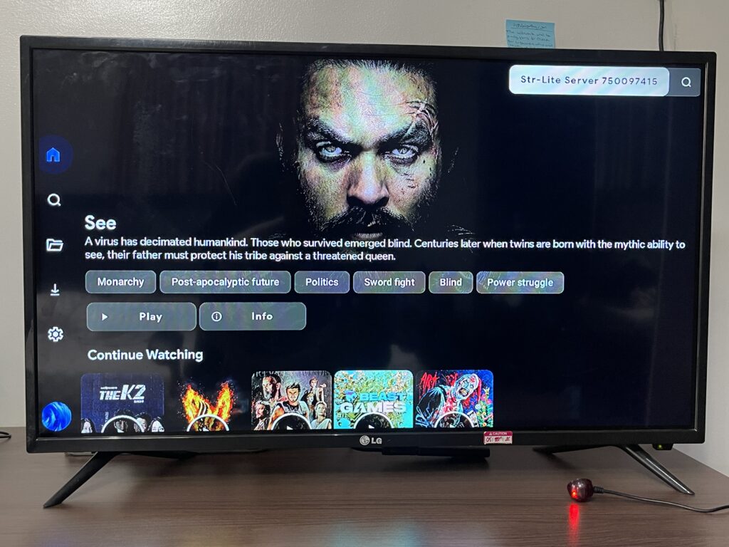 Streaming apps on the Yo! TV Stick